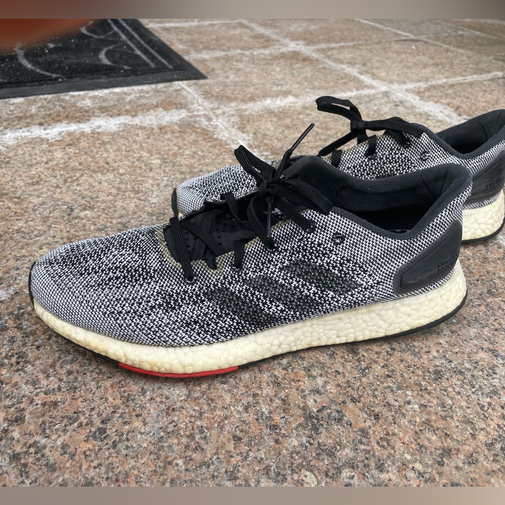 Adidas Pureboost Running  Black and Gray Sneakers